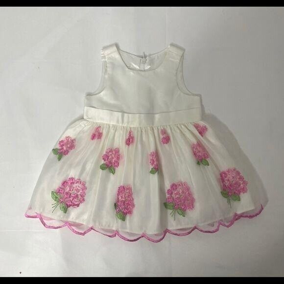 American Princess Infant Girl's Dress White and Pink Floral Size 6-Months - Picture 2 of 4
